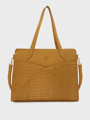 Caprese Cabo Large Ochre Laptop Satchel Bag