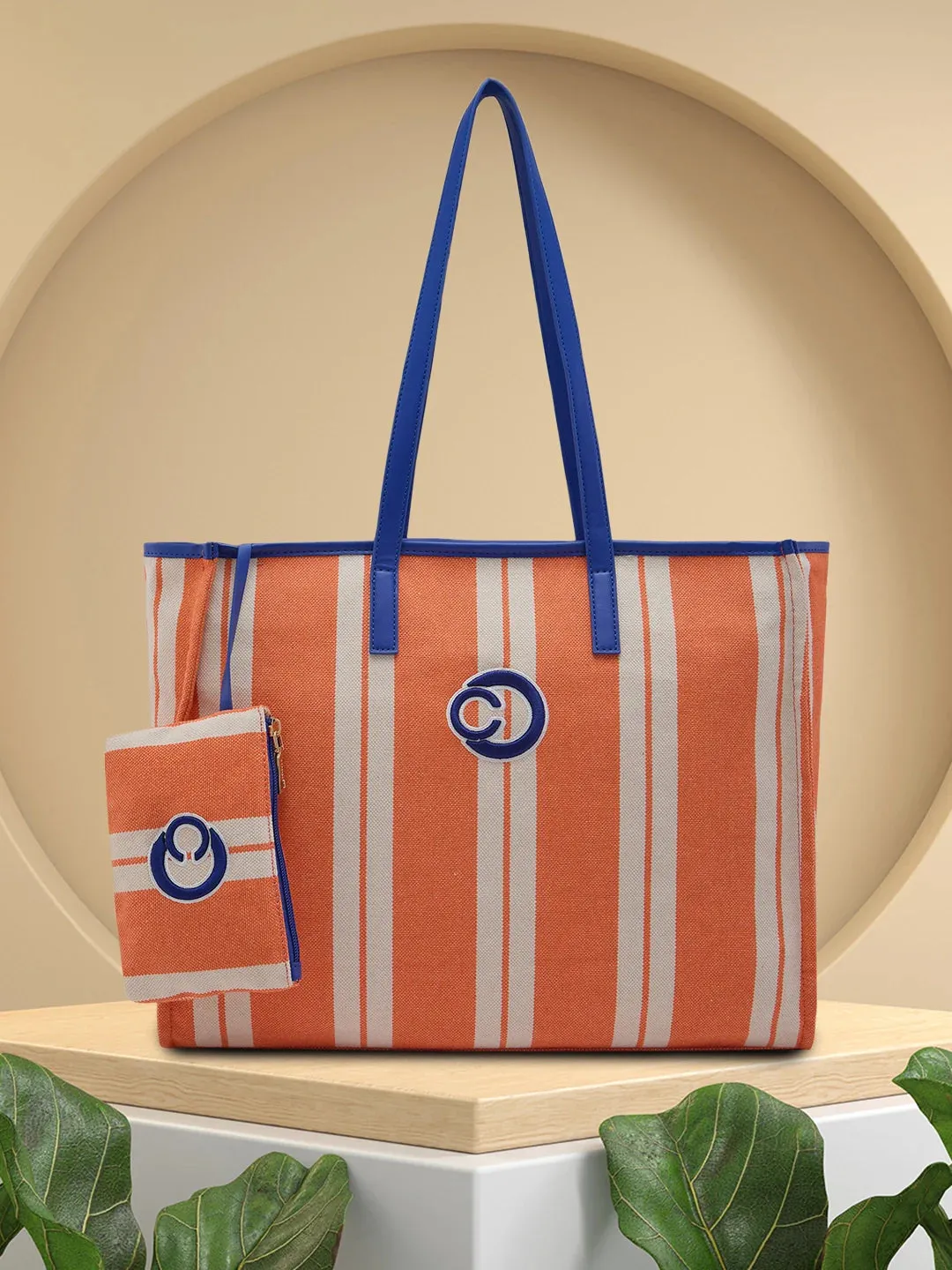 Caprese Dixie Large Orange Tote Bag