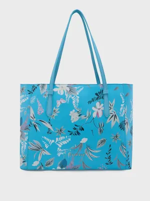 Caprese Gemma Large Blue Tote Bag