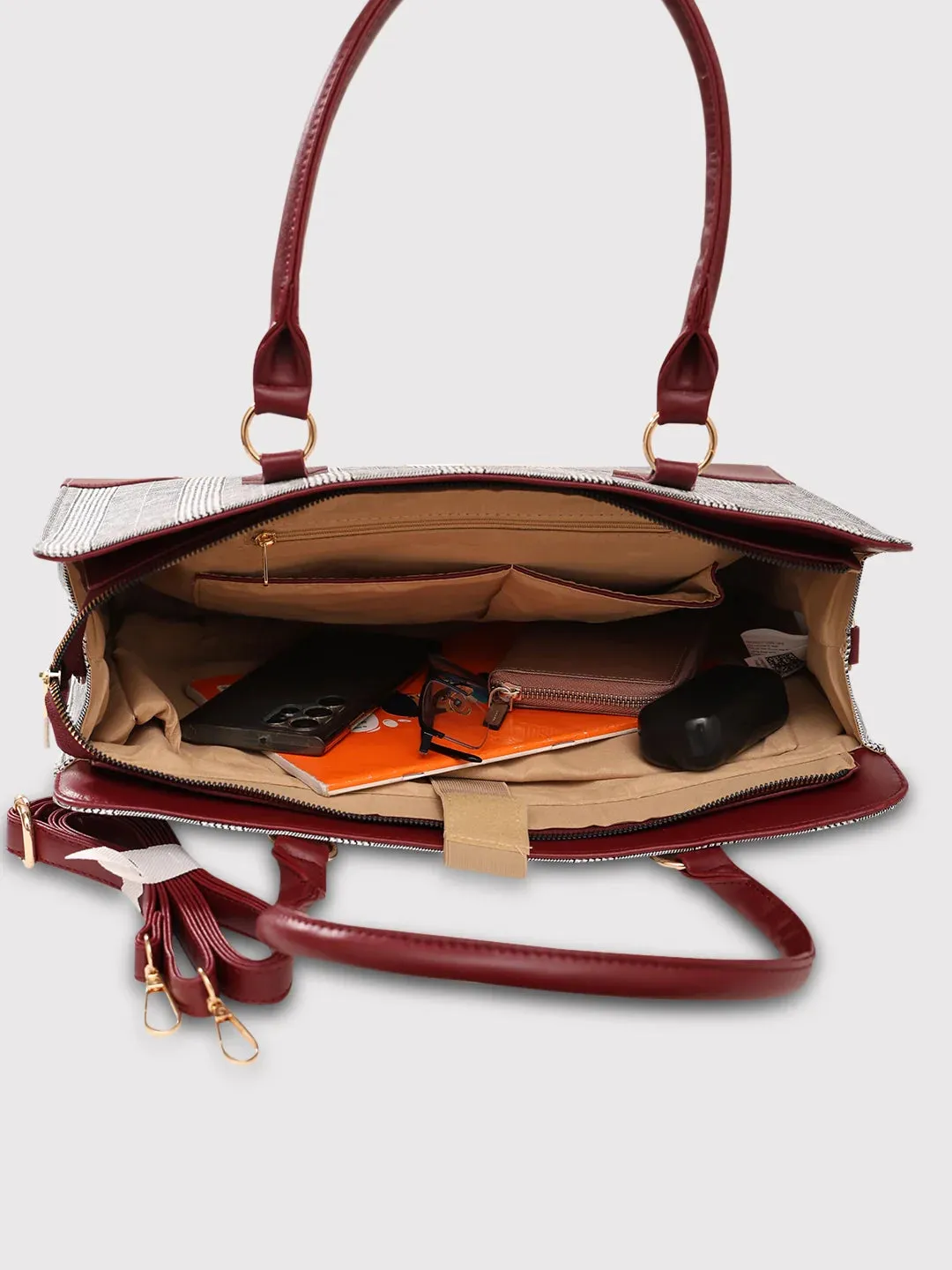 Caprese Remi Large Grey Laptop Bag