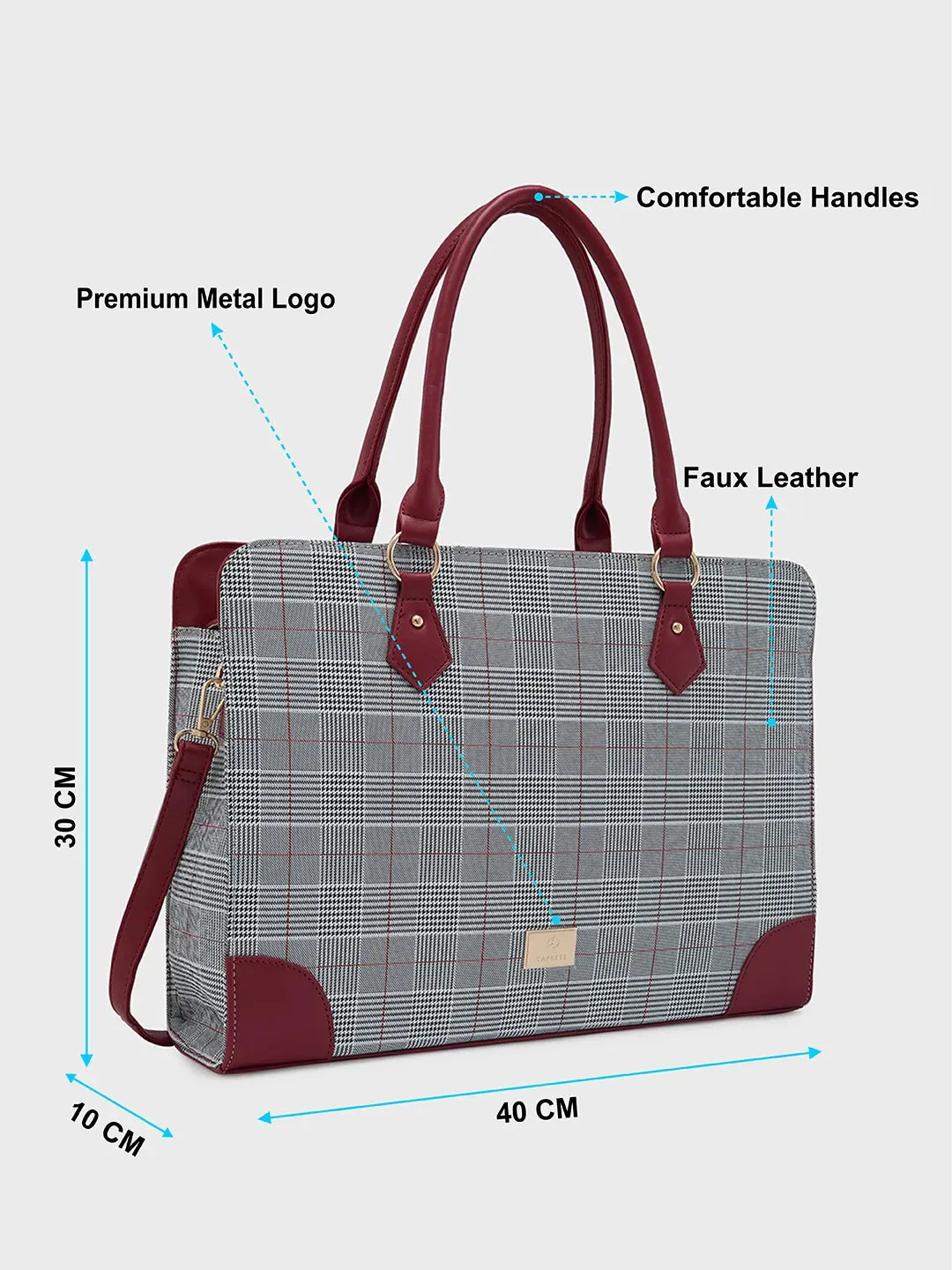 Caprese Remi Large Red Laptop Bag