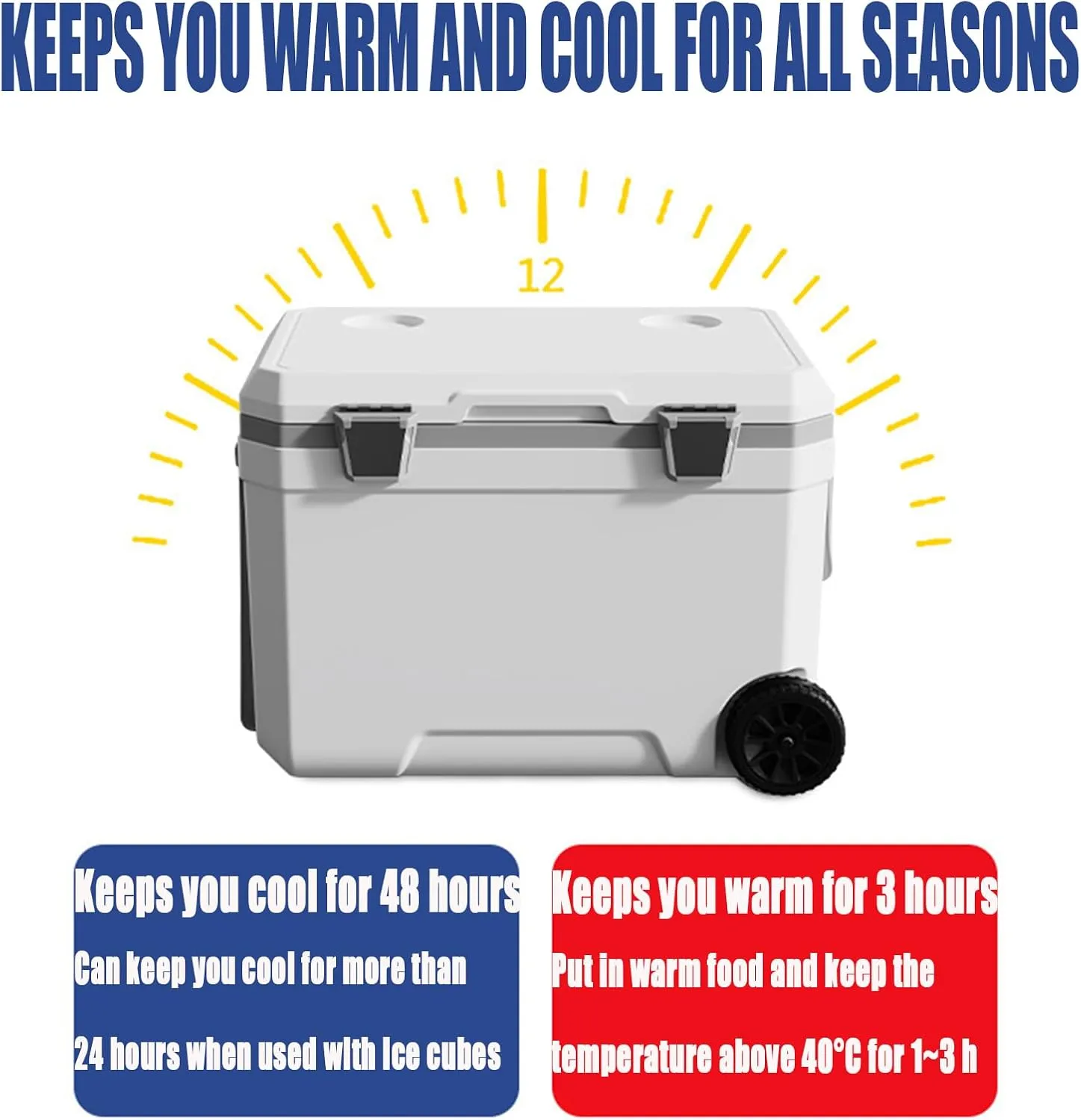 Car Camping Coolers for Packard Caribbean/Clipper/Eight/Executive/Pacific/Patrician, Waterproof Portable Cooler, Leak Proof Picnic Insulated Bag, Ultra-Light Premium Ice Chest Box