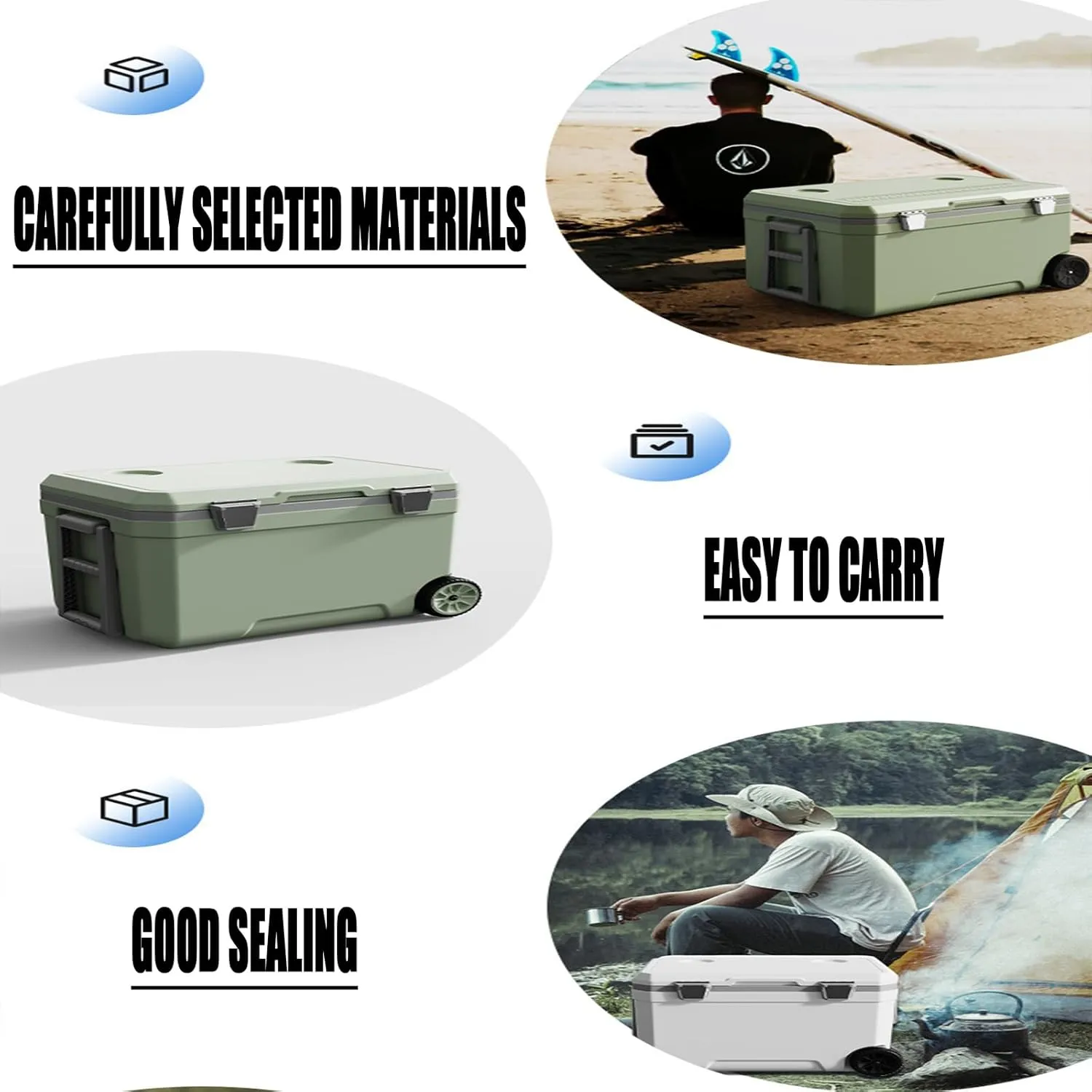 Car Camping Coolers for Packard Caribbean/Clipper/Eight/Executive/Pacific/Patrician, Waterproof Portable Cooler, Leak Proof Picnic Insulated Bag, Ultra-Light Premium Ice Chest Box