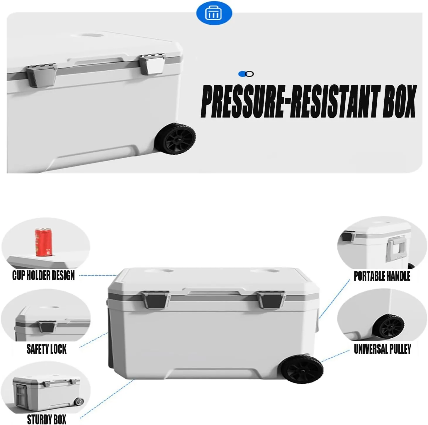 Car Camping Coolers for Packard Caribbean/Clipper/Eight/Executive/Pacific/Patrician, Waterproof Portable Cooler, Leak Proof Picnic Insulated Bag, Ultra-Light Premium Ice Chest Box