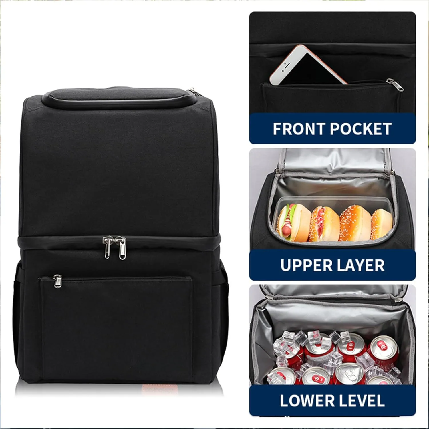 Car Camping Coolers for Packard Caribbean/Clipper/Eight/Executive/Pacific/Patrician, Waterproof Portable Cooler, Leak Proof Picnic Insulated Bag, Ultra-Light Premium Ice Chest Box