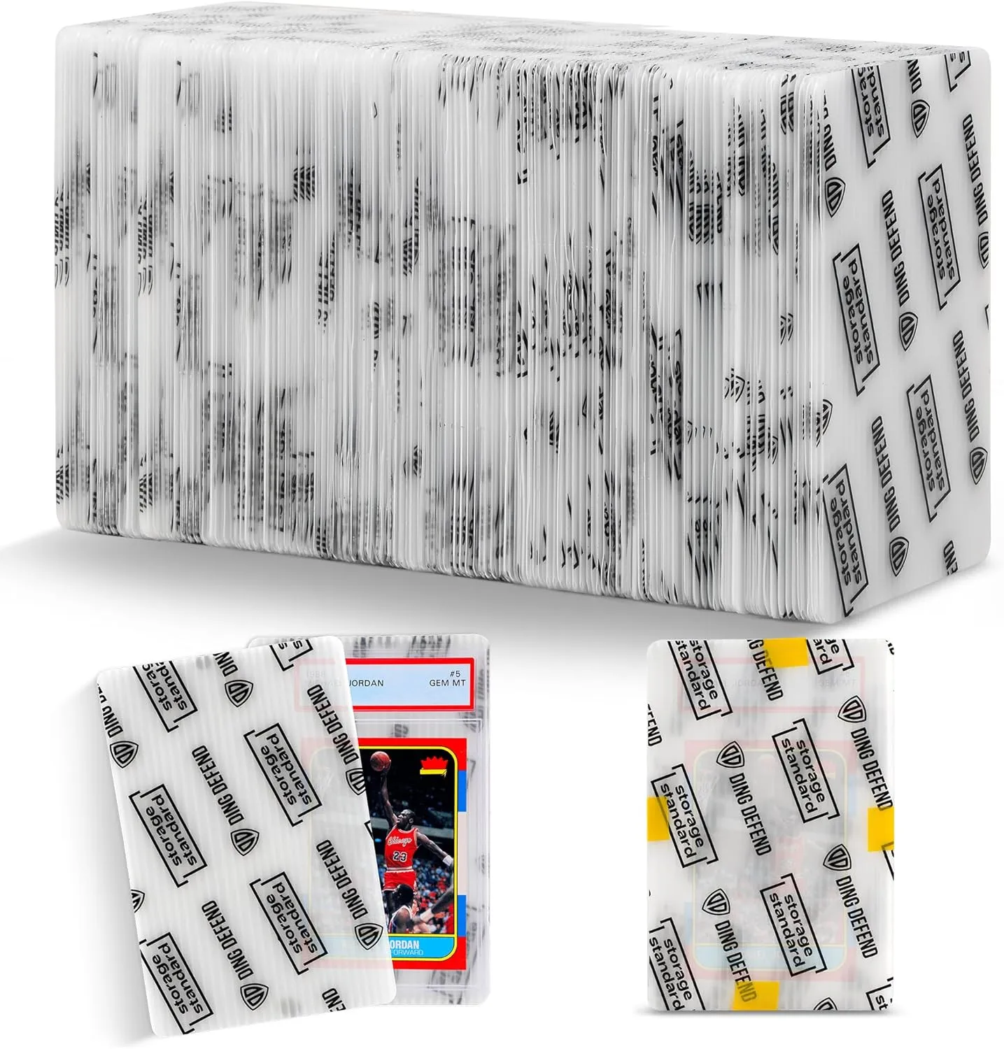 Card Protectors Trading Cards Shipping Supplies, 110-Pack 4'' x 6'' Graded Card Sleeves for Mailing Inserts, Plastic Semi Rigid Card Holder Better Than Corrugated Cardboard Sheets