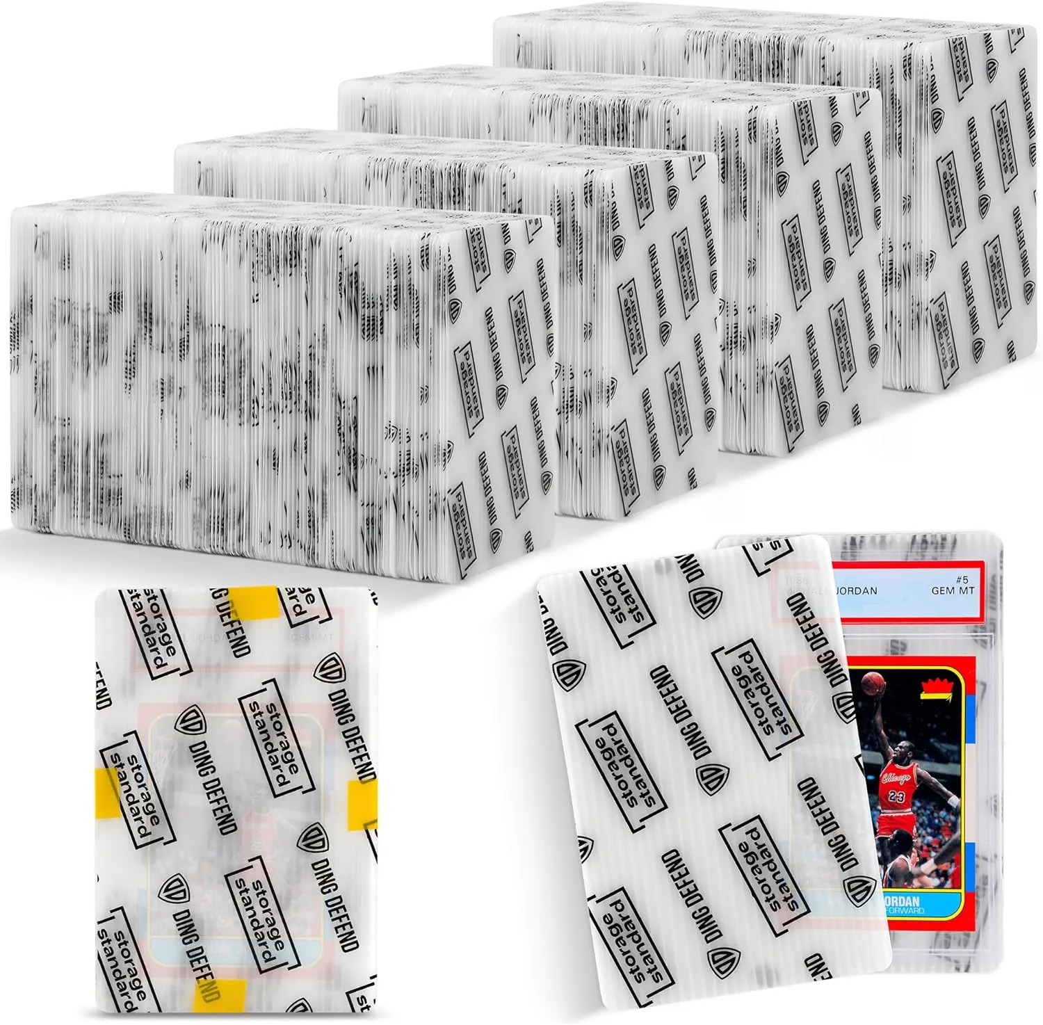Card Protectors Trading Cards Shipping Supplies, 510-Pack 4'' x 6'' Graded Card Sleeves for Mailing Inserts, Plastic Semi Rigid Card Holder Better Than Corrugated Cardboard Sheets