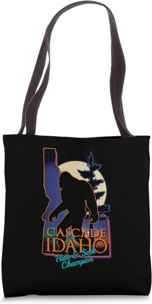 Cascade Idaho ID Sasquatch Bigfoot Hide & Seek Champion Tote Bag