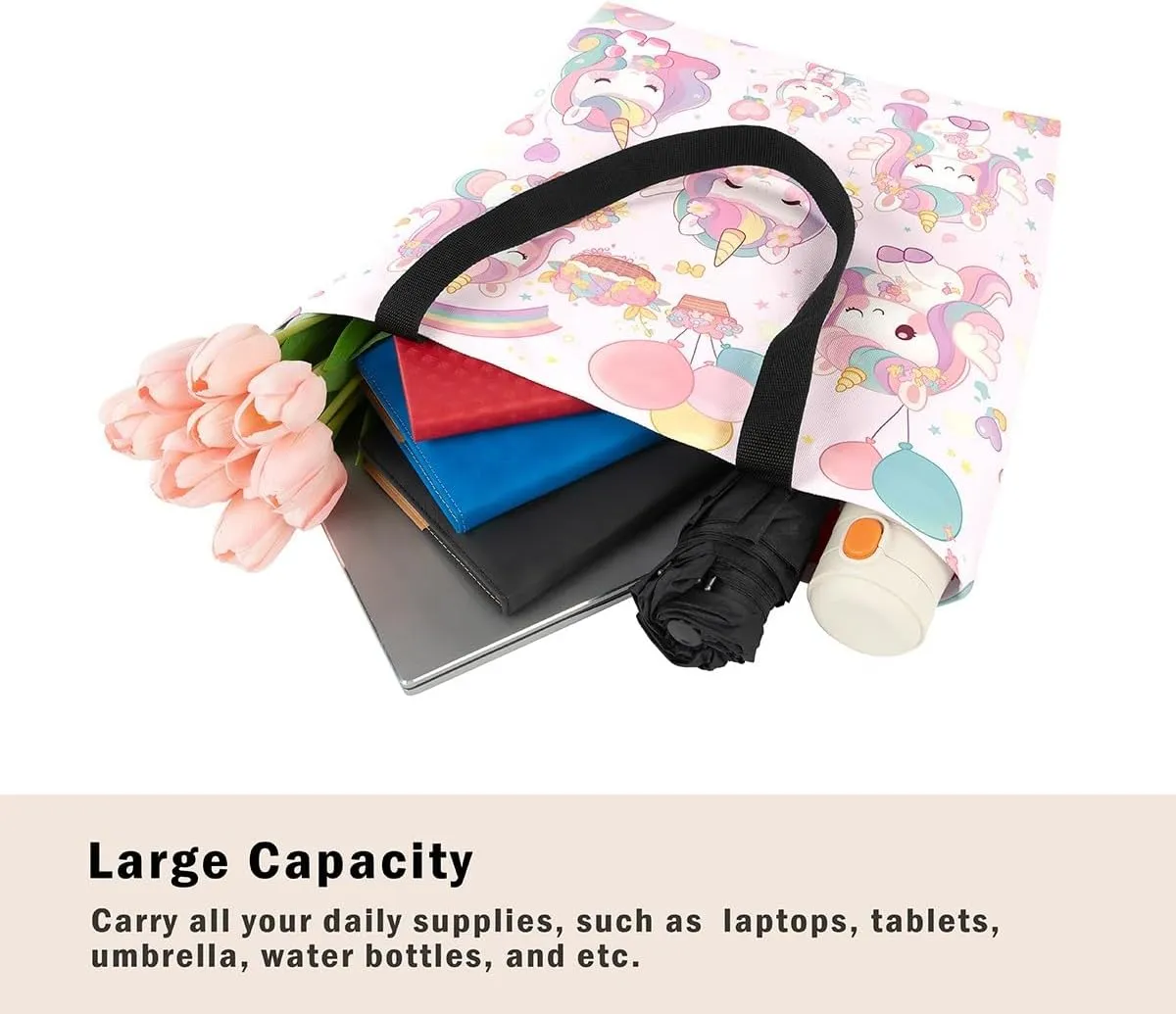 Castle Fairy Girls Women Canvas Tote Bag