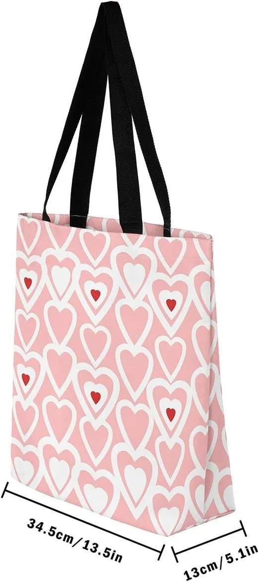 Castle Fairy Love Purple Black Canvas Tote Bag for Adults