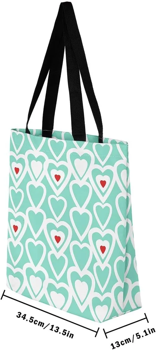 Castle Fairy Love Purple Black Canvas Tote Bag for Adults