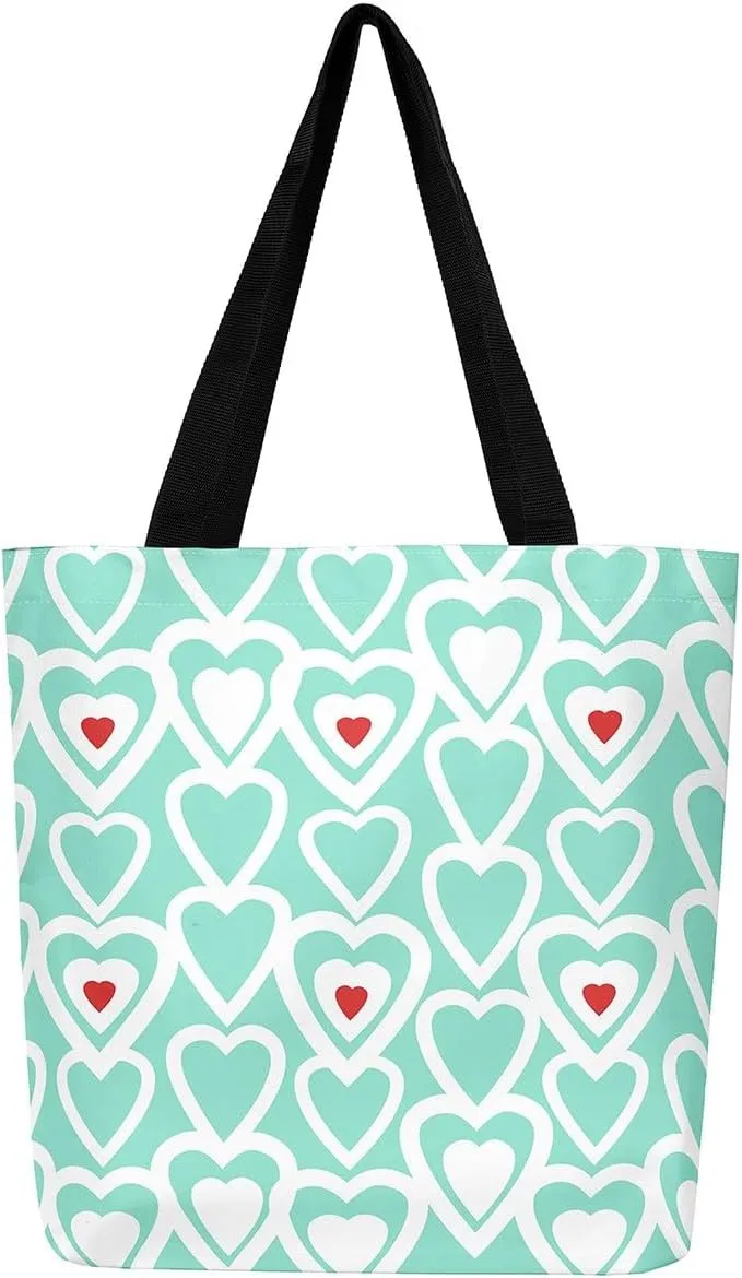 Castle Fairy Love Purple Black Canvas Tote Bag for Adults