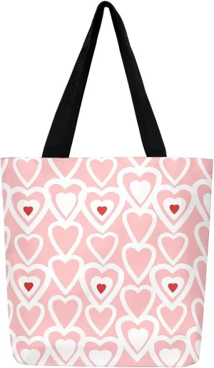 Castle Fairy Love Purple Black Canvas Tote Bag for Adults