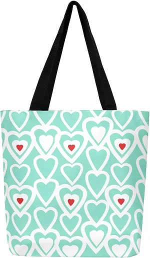 Castle Fairy Love Purple Black Canvas Tote Bag for Adults