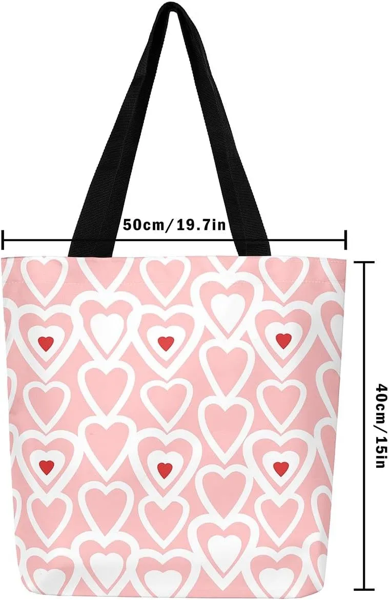 Castle Fairy Love Purple Black Canvas Tote Bag for Adults