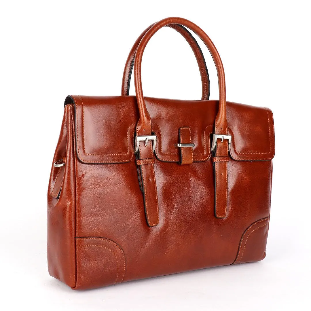 Catsten Genuine Leather Brown Bag