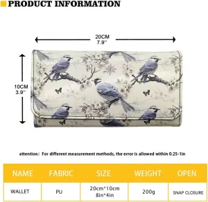Celestial Moon Stars Trifold Wallet for Women PU Leather Money Organizer, Galaxy Planets Print Slim Wallet Clutch Long Billfold Purse Multi Card Holders