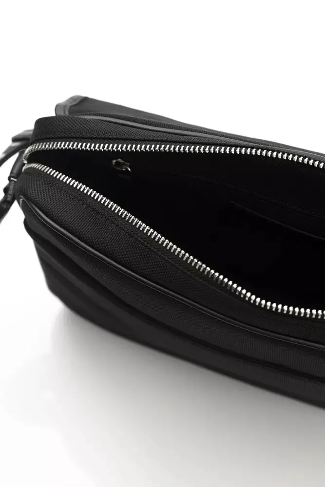 Cerruti 1881 Black Leather Men Messenger Bag