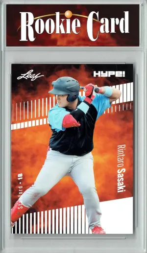 Certified Mint  Rintaro Sasaki 2024 Leaf Hype #154 Only 5000 Made Rookie Card Japan