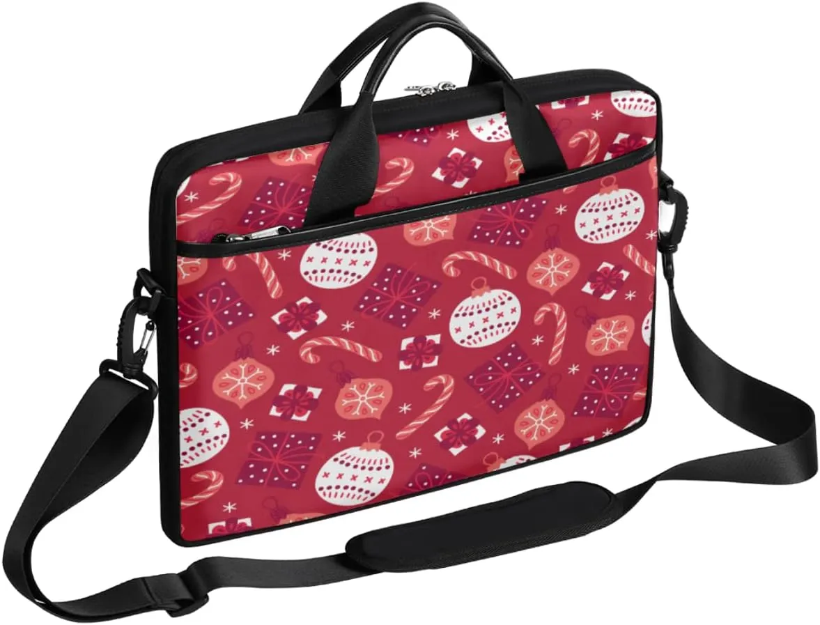 Cherry Blossom Cat Kitten Laptop Shoulder Messenger Bag Waterproof Laptop Briefcase Handle Padded Strap