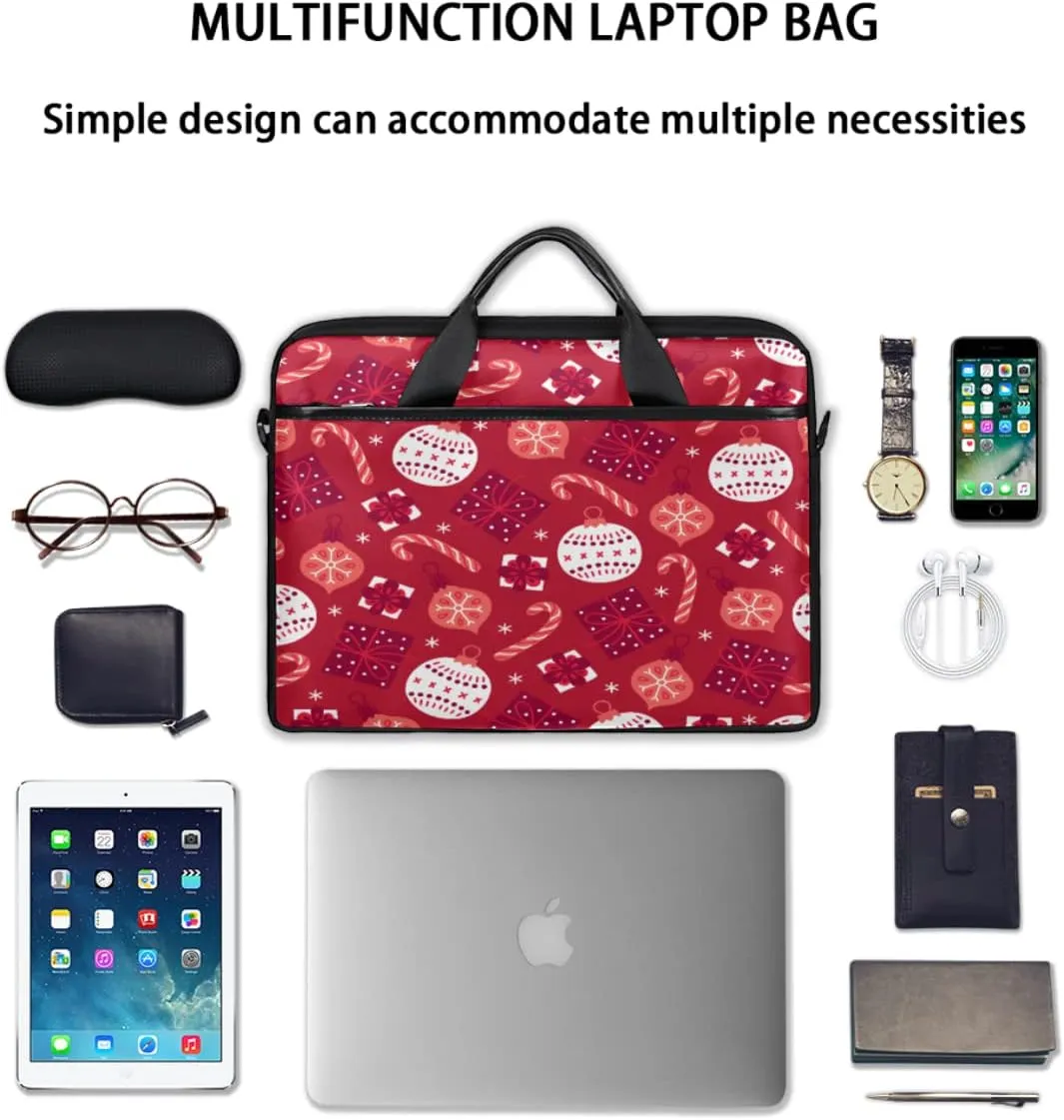 Cherry Blossom Cat Kitten Laptop Shoulder Messenger Bag Waterproof Laptop Briefcase Handle Padded Strap