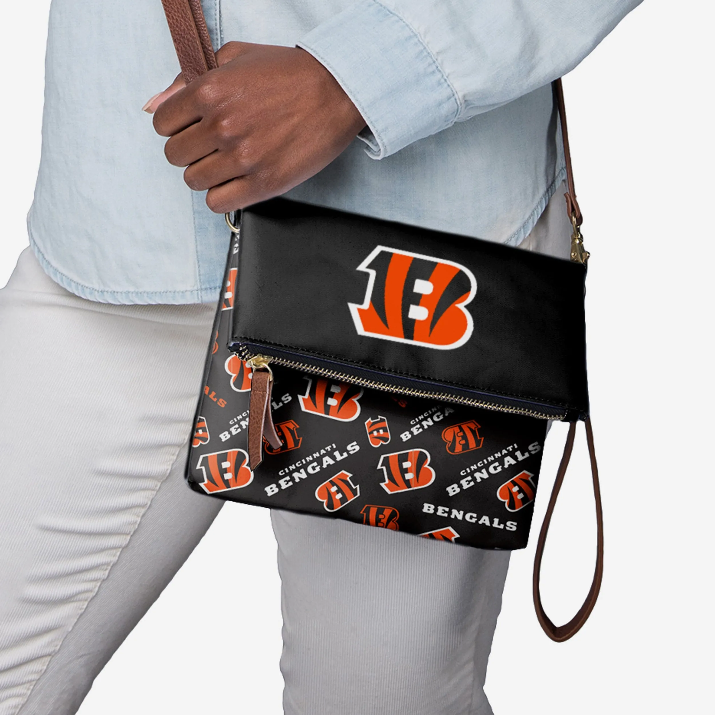 Cincinnati Bengals Printed Collection Foldover Tote Bag