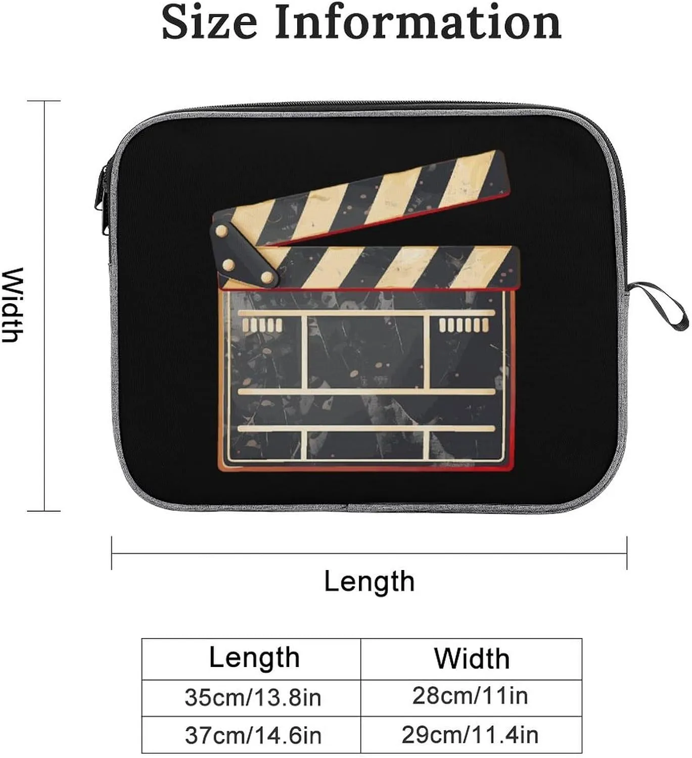 Cinema Clapper Board Laptop Bag Protective Laptop Sleeve Bag Briefcase Carrying Case Handbags for Men Women