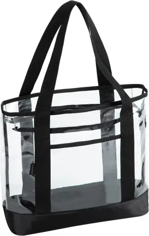 clear tote bag,Purse handle with zipper for work plastic transparent see through women