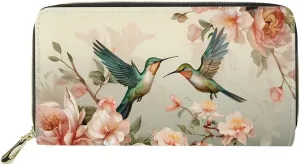 COEQINE Beach Sea Turtle Printed Wallets for Women,Multiple Card Slots Ladies Long Wallet PU Leather Card Holders