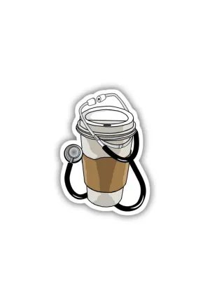 Coffee Stethoscope  Sticker