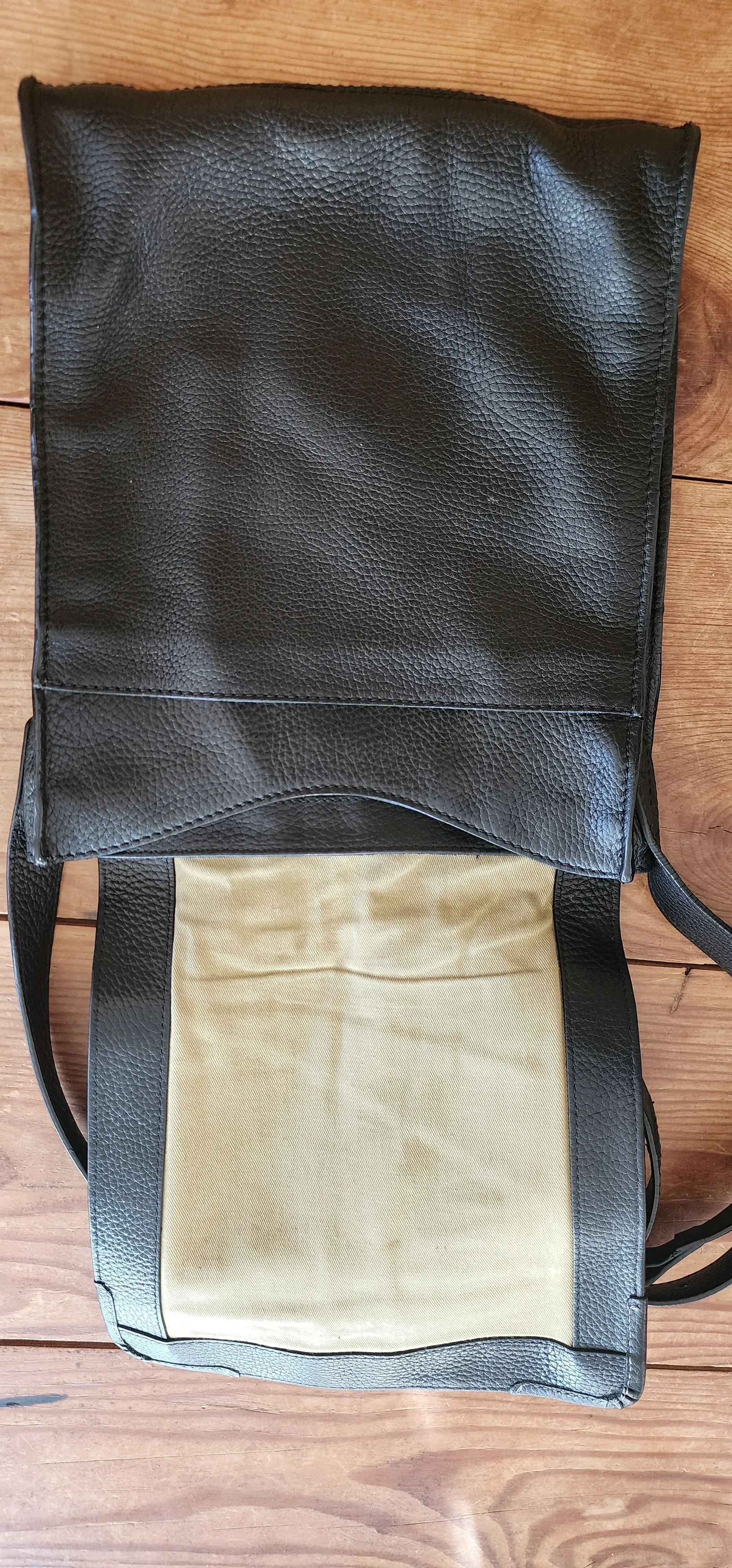 Cole Haan Messenger Bag Black Leather