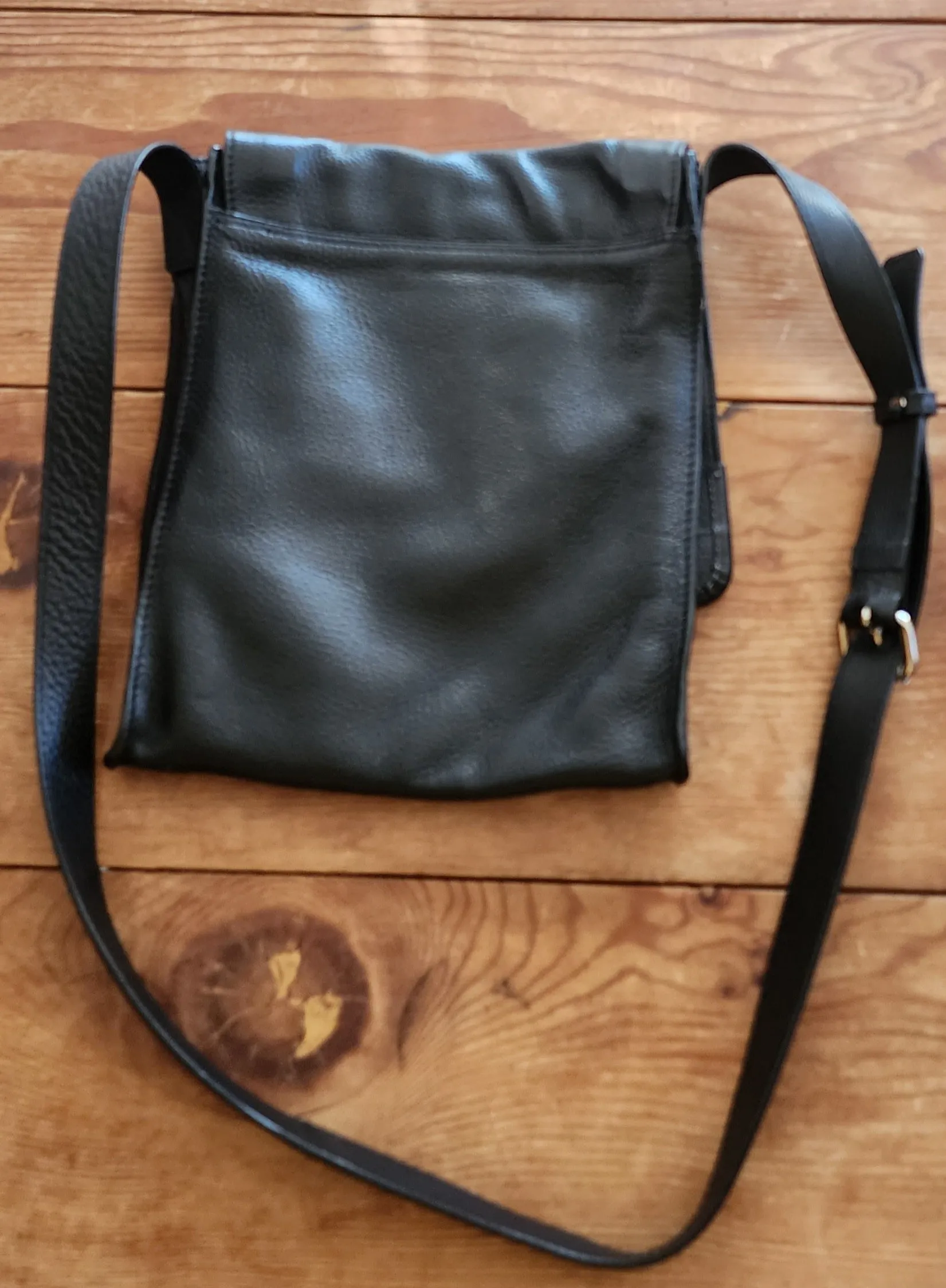 Cole Haan Messenger Bag Black Leather