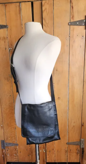 Cole Haan Messenger Bag Black Leather