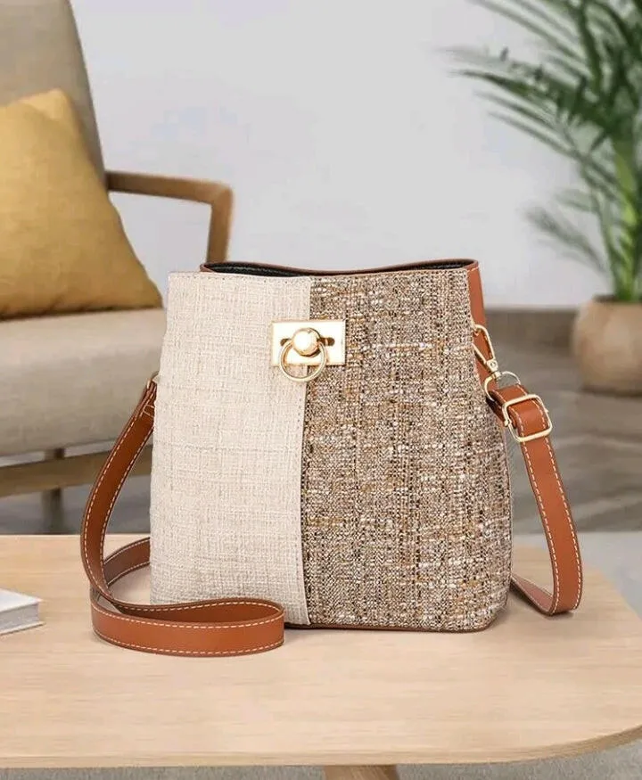 Color Block Bucket Bag