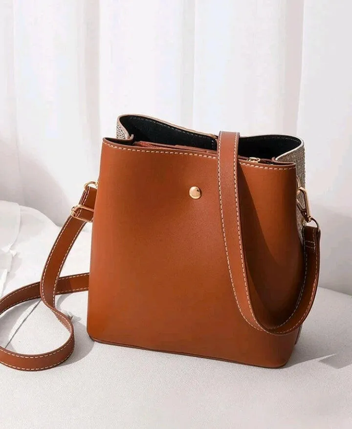 Color Block Bucket Bag