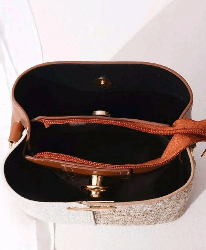 Color Block Bucket Bag