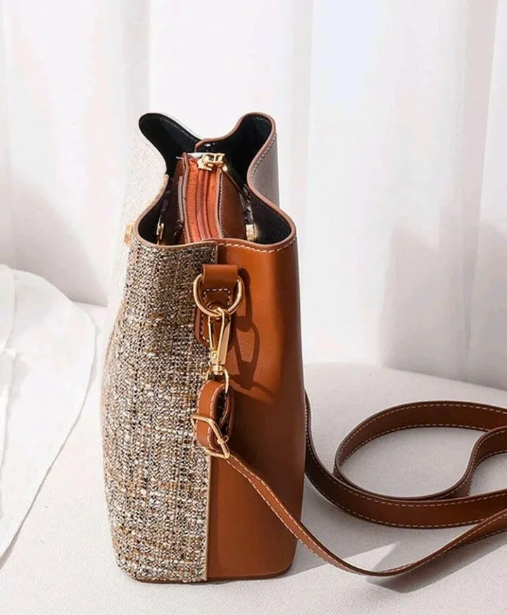 Color Block Bucket Bag