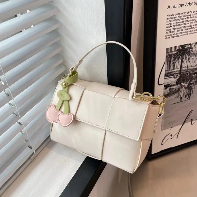 Color Block Knit Crossbody Bag