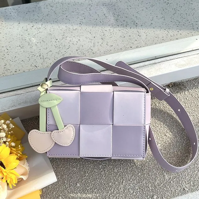 Color Block Knit Crossbody Bag