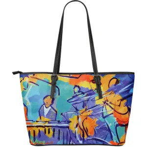 Colorful Leather Tote Bag