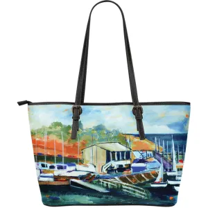Colorful Leather Tote Bag