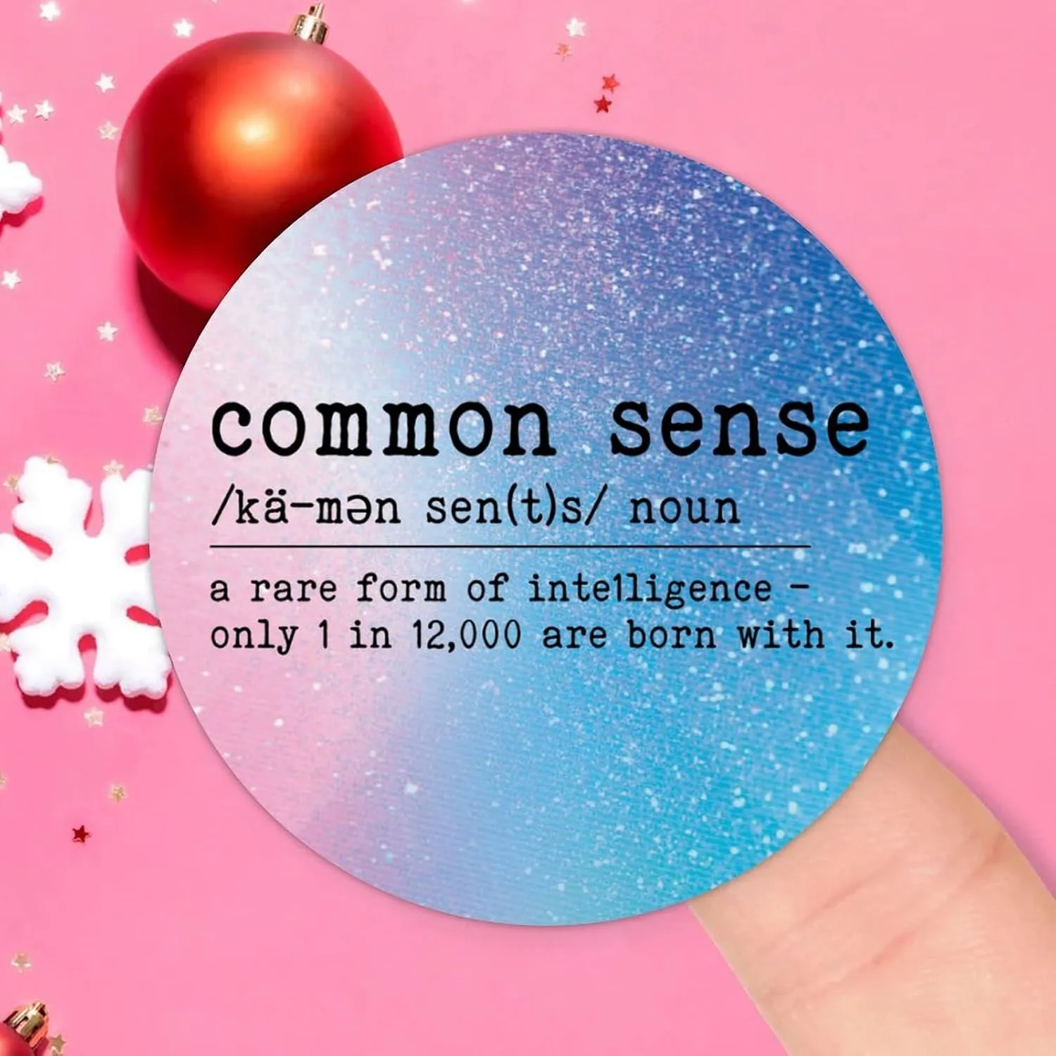 Common Sense Definition Labels Stickers,common Sense Sticker for Laptop Envelope Seals Jar Water Bottles Goodie Bags Decoration Wedding Xmas Holiday Gifts 4"", 2od39bkths1r