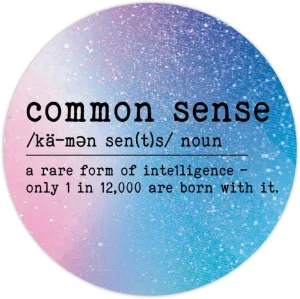 Common Sense Definition Labels Stickers,common Sense Sticker for Laptop Envelope Seals Jar Water Bottles Goodie Bags Decoration Wedding Xmas Holiday Gifts 4"", 2od39bkths1r