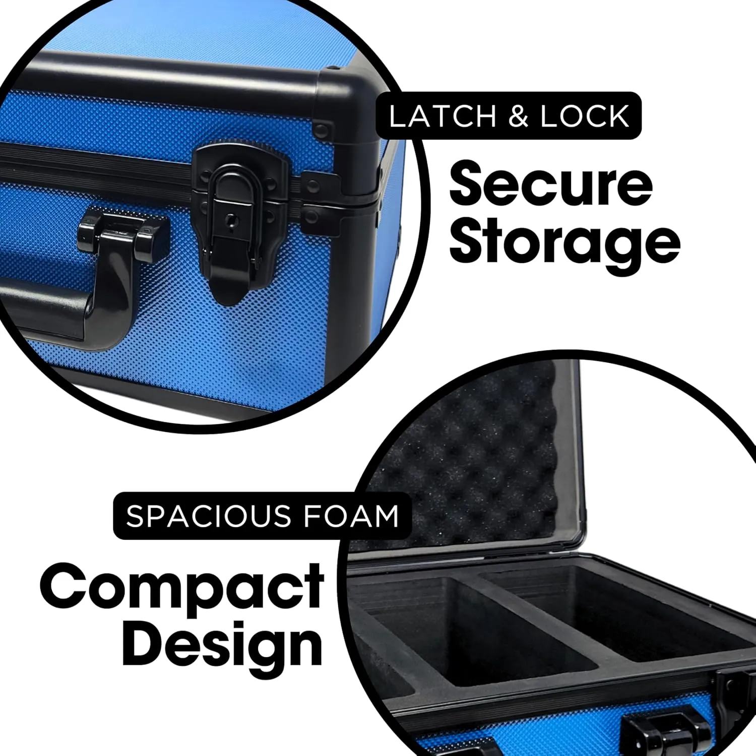 Compact Metal Slab Case – Holds 99 Graded Sports and Trading Cards – Durable Aluminum Storage Box for PSA, BGS, CGC Slabs – XL-99 Blue