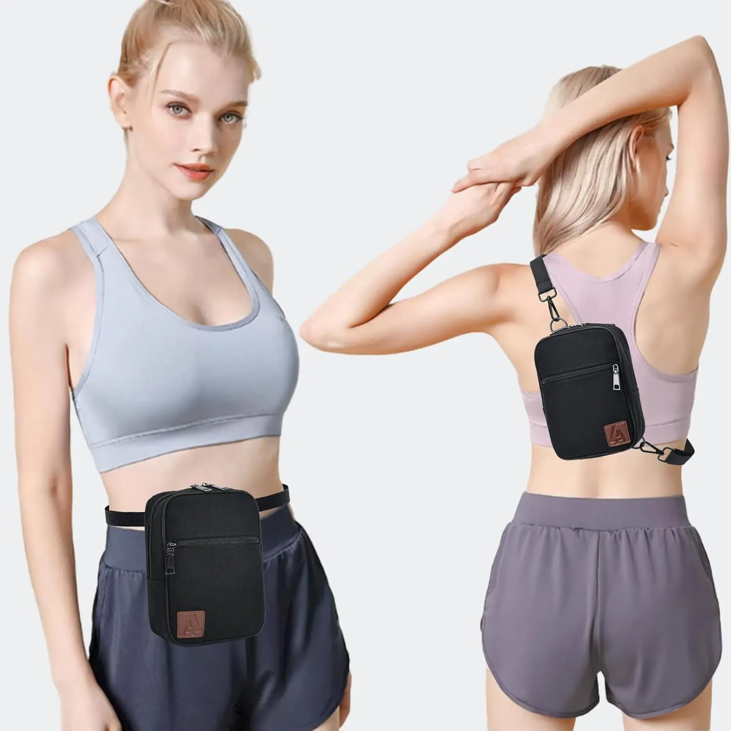 Convertible Crossbody Bag for Men/Women,Adjustable Waist/Shoulder/Backpack with 2/3 Strap,Everyday Essentials Carrier