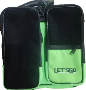 CORNHOLE bag case The Double Dipper holds 2 sets (8) bean bags, heavy duty quality carry bag backpack alternative 3 pockets for your stuff plus velcro-compatible fabric for patches