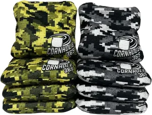 Cornhole365 Themed Cornhole Bag - All-Weather, Heavy-Duty & Durable Polyester Fabric, Resin Filling, Double-Stitched Duck Cloth - Professional Cornhole Bean Bags for Indoor & Outdoor Use - Set of 8