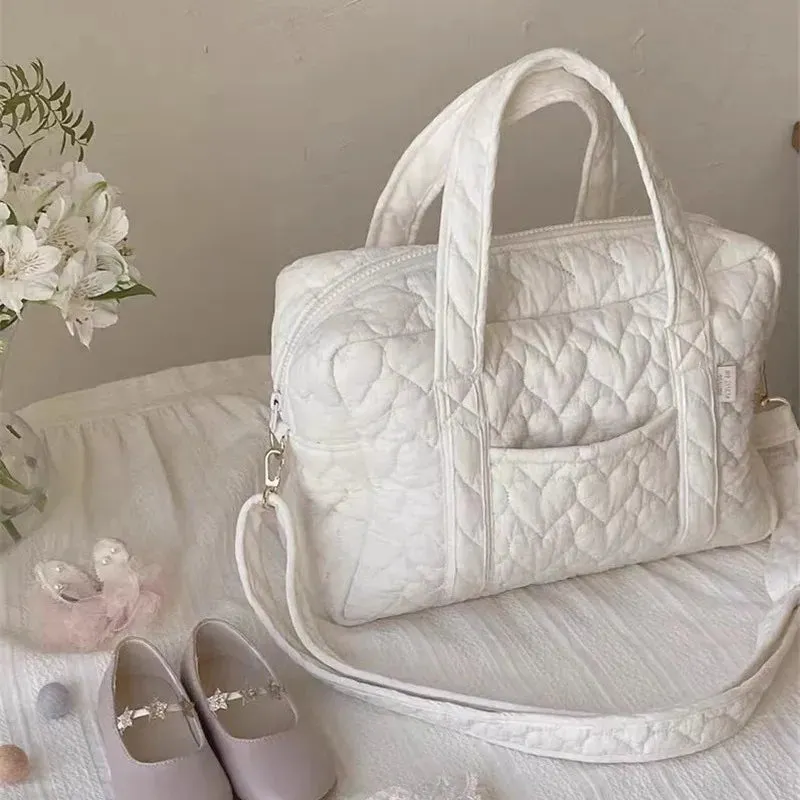 Cotton Quilted Baby Diaper Bag Lage Travel Maternity Pack Women Messenger Multi Functional Handbags