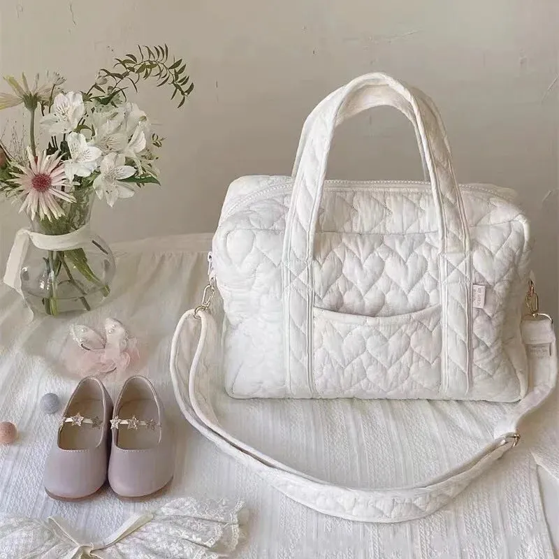 Cotton Quilted Baby Diaper Bag Lage Travel Maternity Pack Women Messenger Multi Functional Handbags