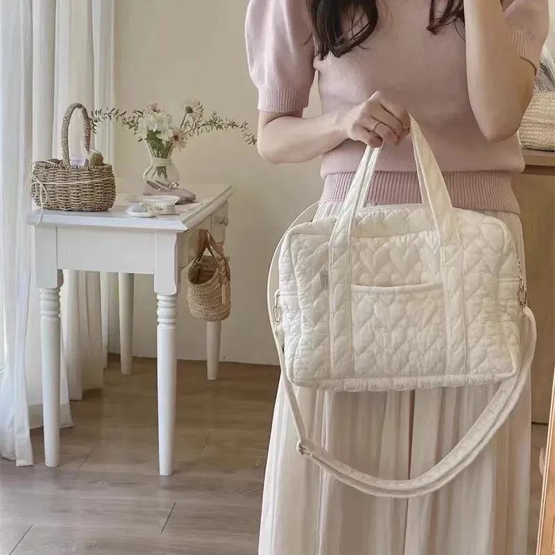 Cotton Quilted Baby Diaper Bag Lage Travel Maternity Pack Women Messenger Multi Functional Handbags